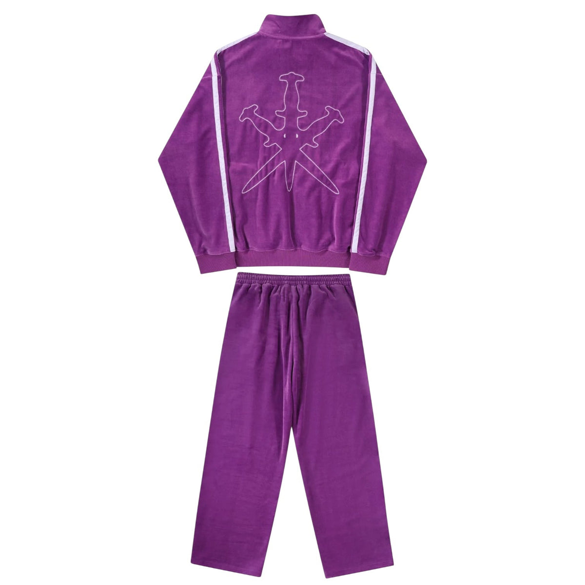 Unknown London Velour Tracksuit Purple/White