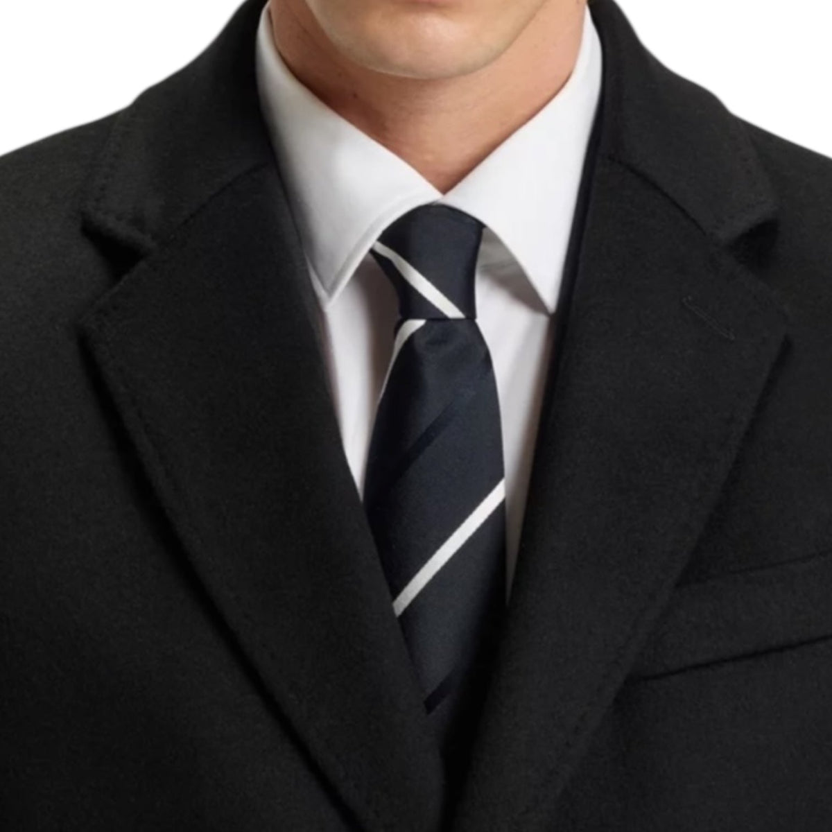 Hugo Boss Wool Hyde Coat Slim Fitted Black