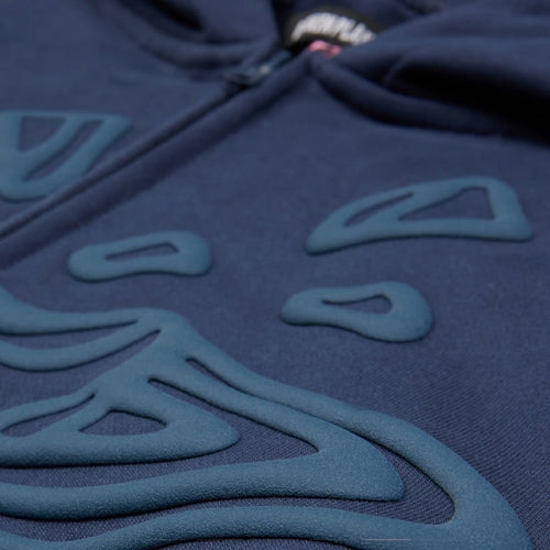 Broken Planet Zip Up Hoodie Deep Navy