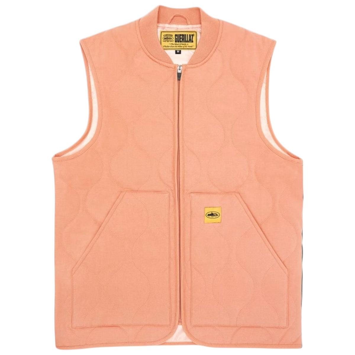 Corteiz Allstarz Padded Gilet Salmon Pink
