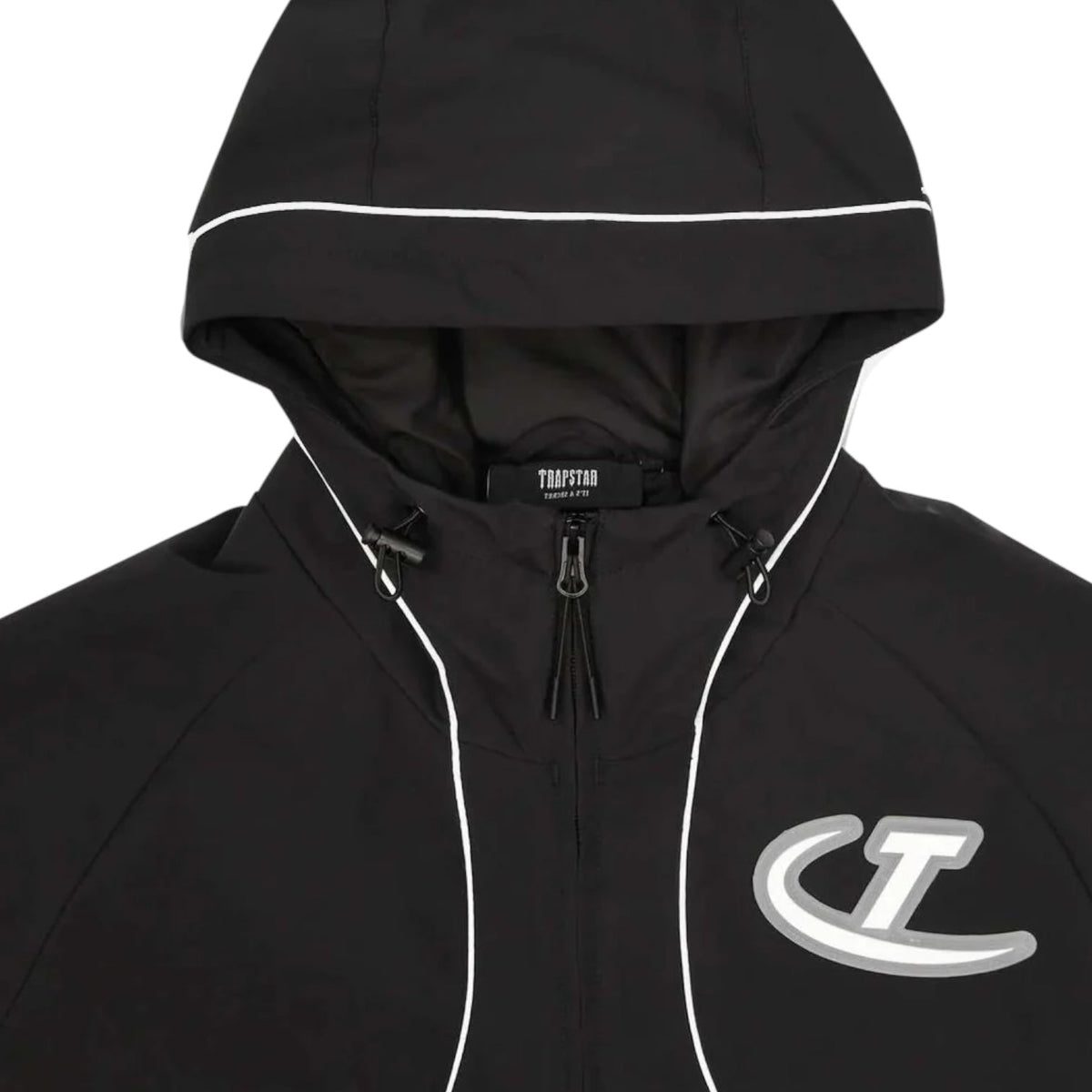 Trapstar Hyperdrive Piped Windbreaker Black/White