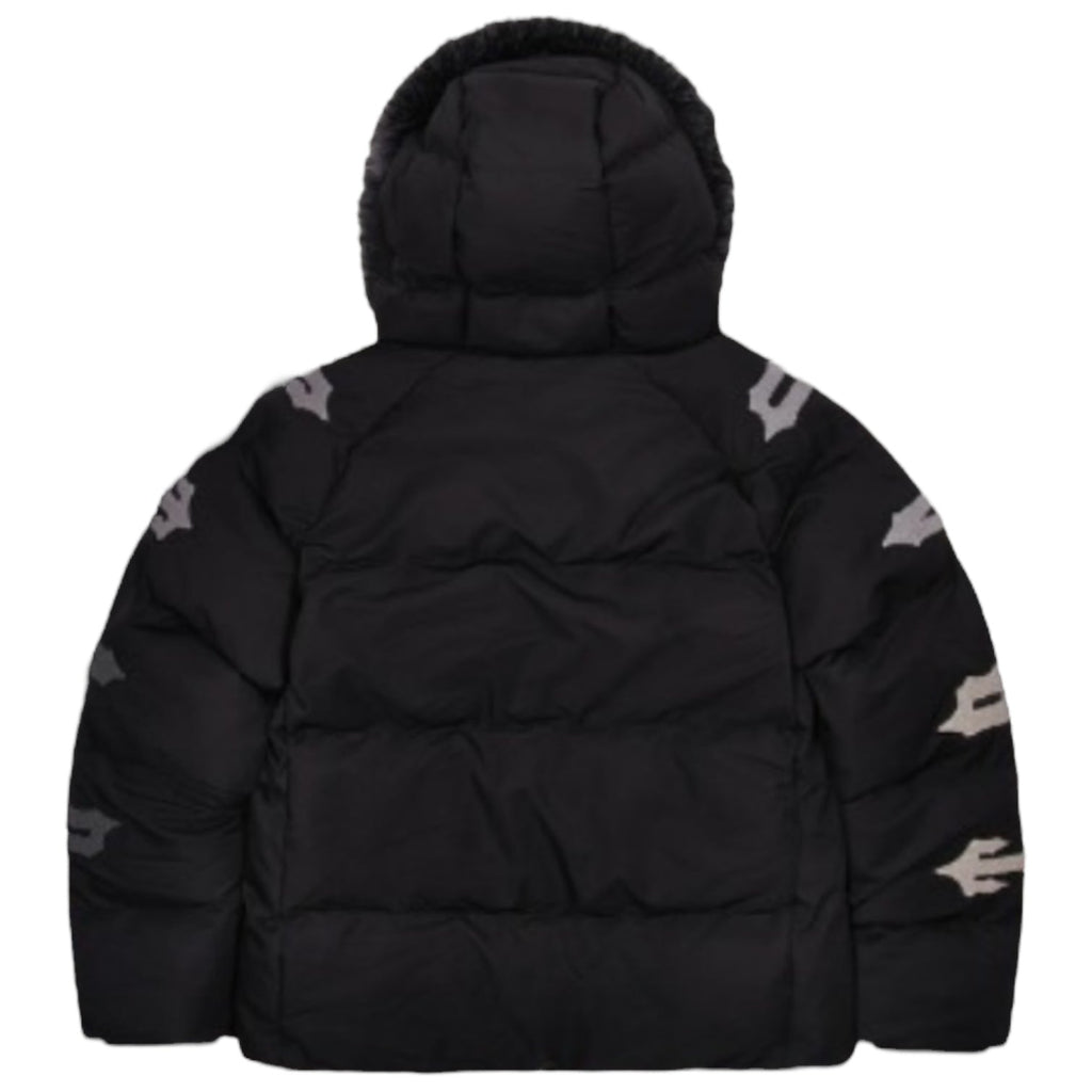 Trapstar Irongate Chenille Sleeve Puffer Jacket Black