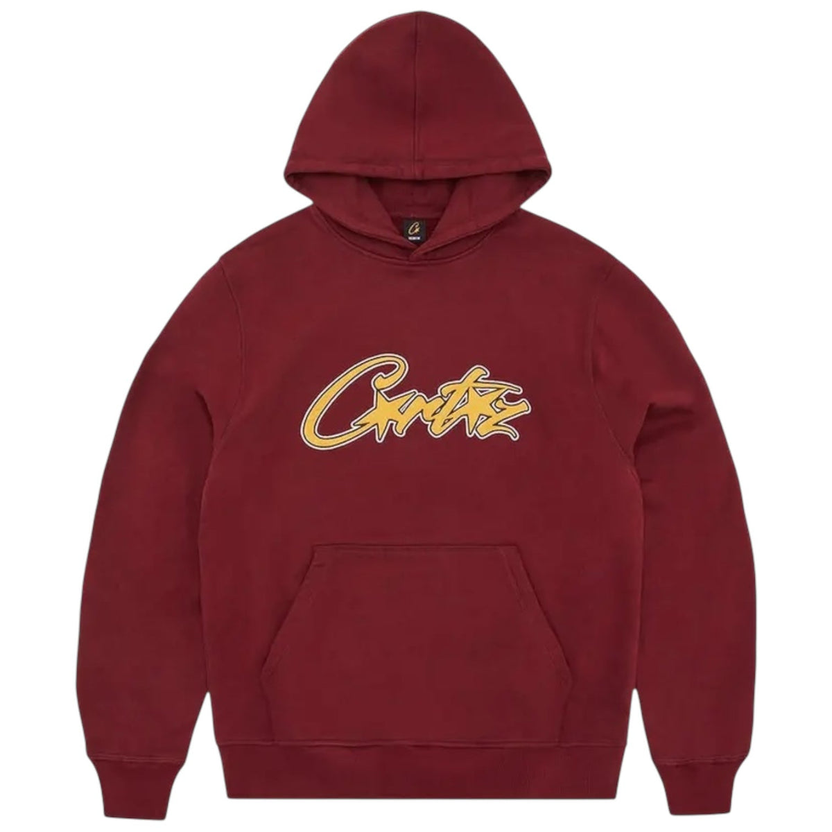 Corteiz Satin Applique Allstarz Hoodie Maroon