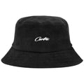 Corteiz Allstarz Velour Bucket Hat Black/White