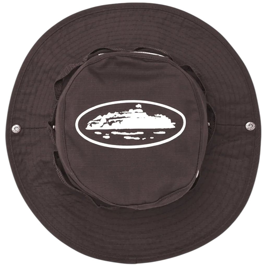 Corteiz Alcatraz Bucket Hat Black/White