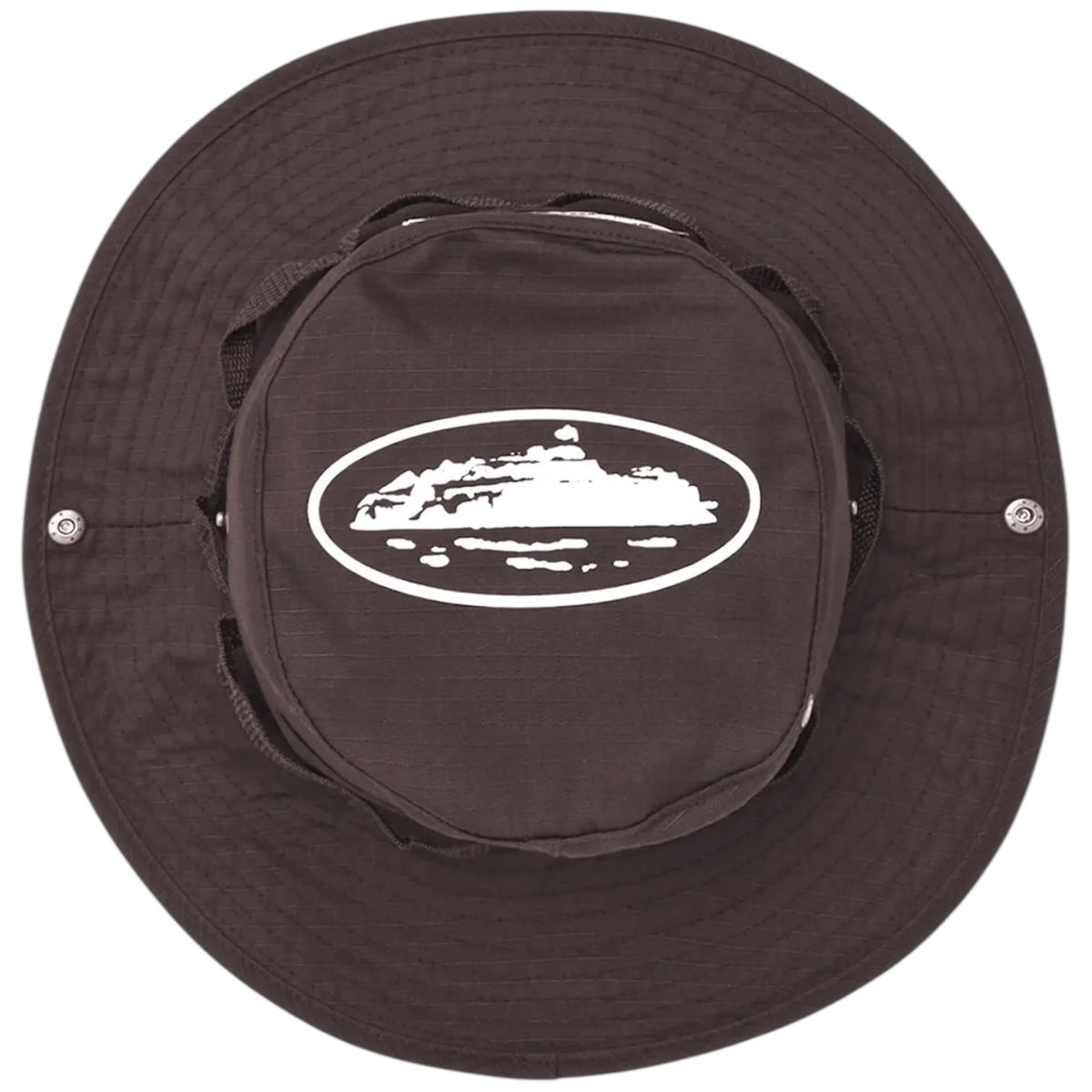 Corteiz Alcatraz Bucket Hat Black/White