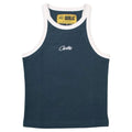 Corteiz Womens Allstarz Contrast Tank Top Navy
