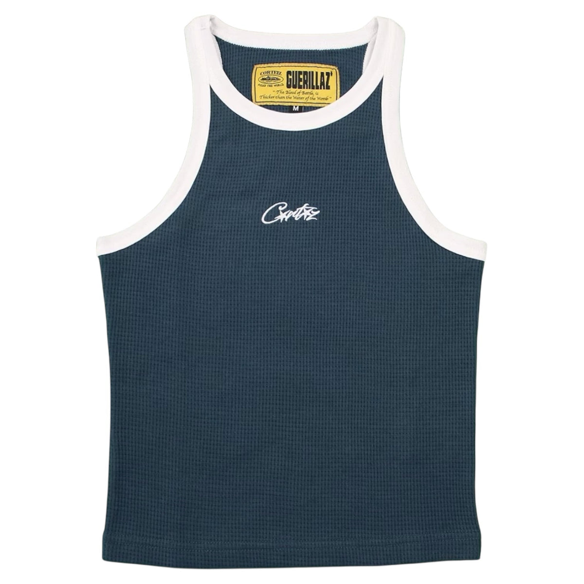 Corteiz Womens Allstarz Contrast Tank Top Navy