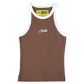 Corteiz Womens Allstarz Contrast Tank Top Brown