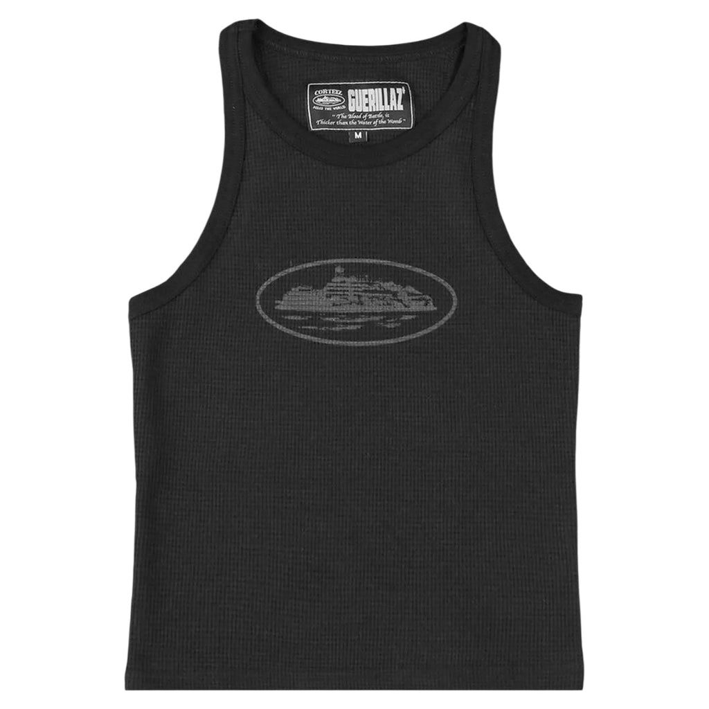 Corteiz Womens Alcatraz Tank Top Triple Black