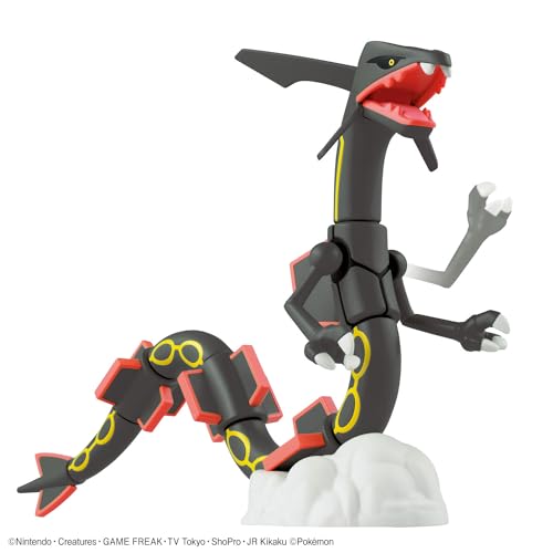 Bandai Pokemon Plamo Collection Select Series Black Rayquaza – Dynamic Pose Display Kit
