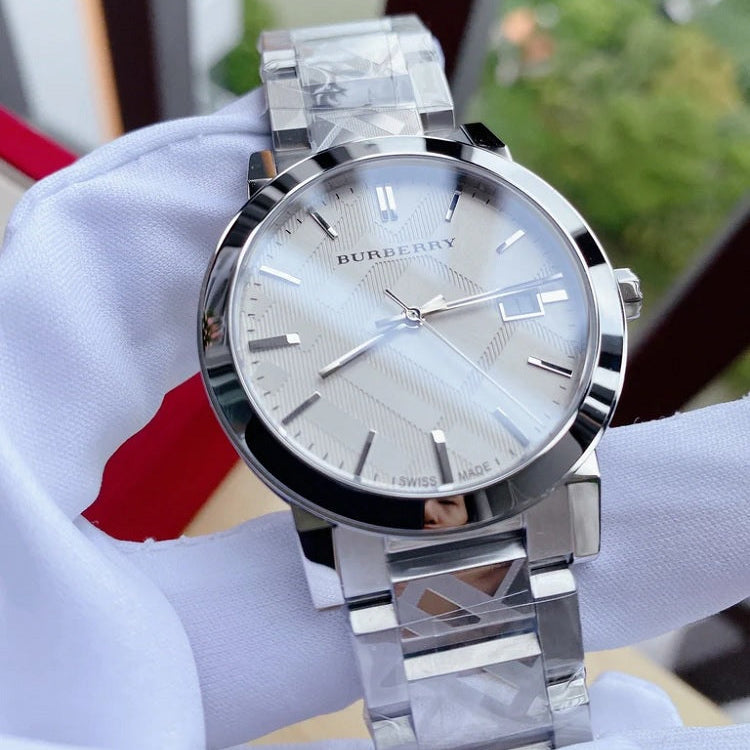 Burberry BU9037 The City Unisex Silver Watch