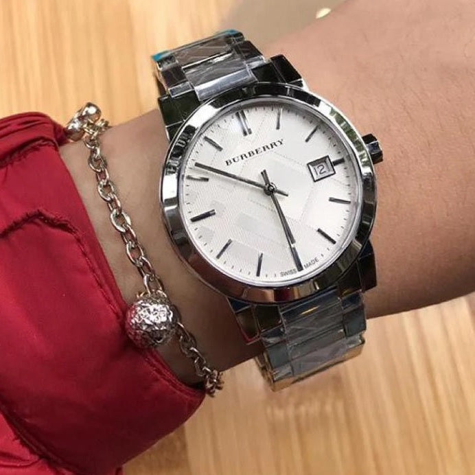 Burberry BU9037 The City Unisex Silver Watch
