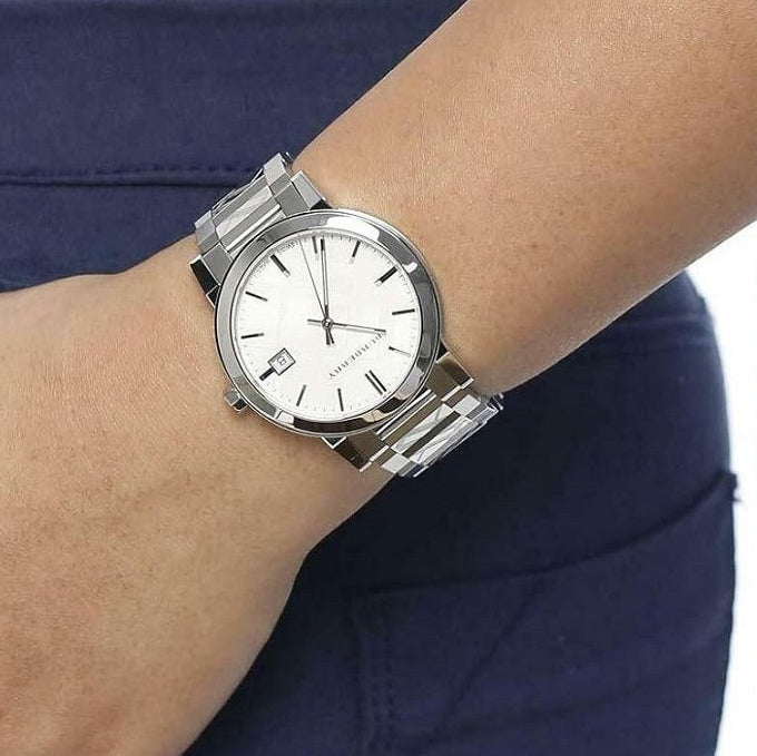 Burberry BU9037 The City Unisex Silver Watch