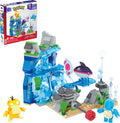 MEGA Pokemon Aquatic Adventure Building Set – 319 Pieces, 2 Poseable Characters for Kids