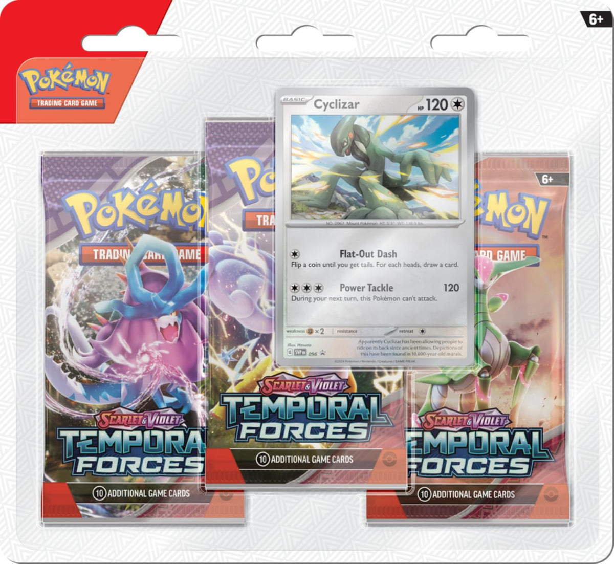 Pokemon TCG SV5 Temporal Forces 3Pk Blister - Cyclizar Promo Card
