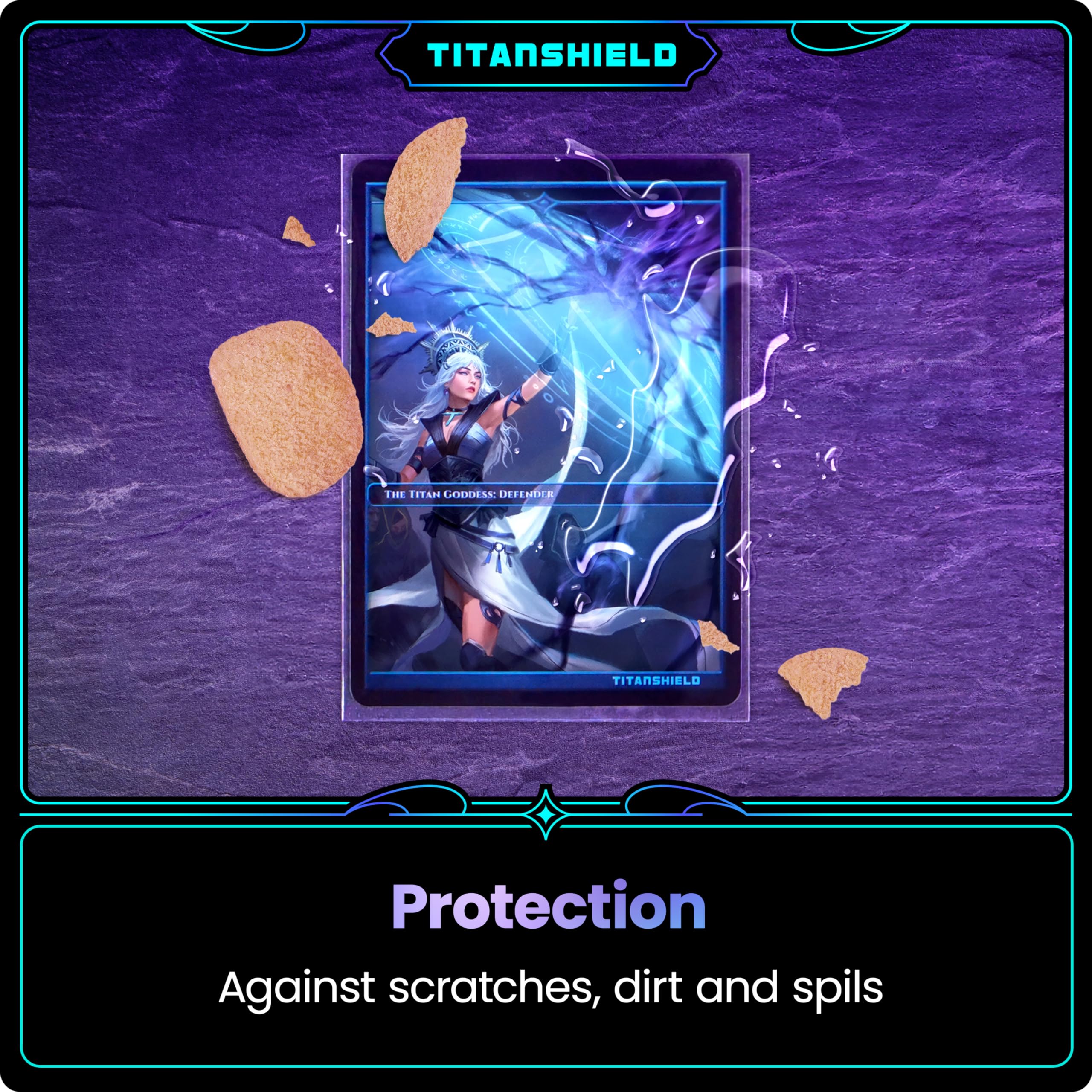 TitanShield Premium Card Sleeves – 150-Pack, 66x91mm, Glossy Front Matte Back for MTG, Pokemon, Lorcana, One Piece, Flesh & Blood