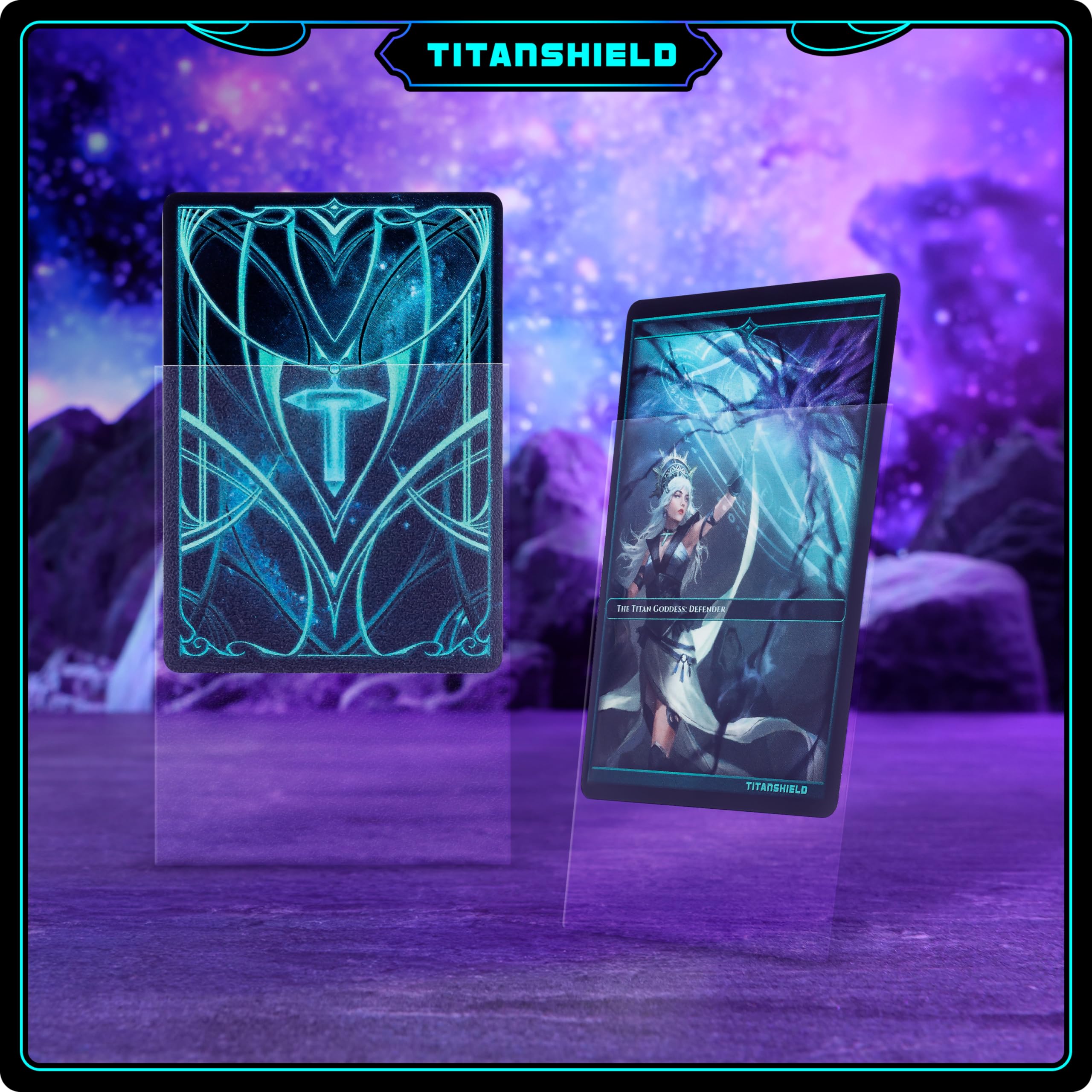 TitanShield Premium Card Sleeves – 150-Pack, 66x91mm, Glossy Front Matte Back for MTG, Pokemon, Lorcana, One Piece, Flesh & Blood