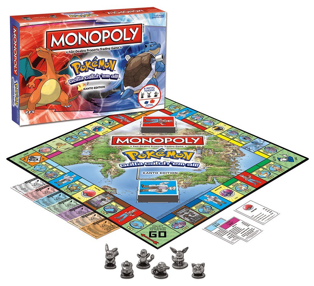 USAOPOLY MONOPOLY: Pokemon Kanto Edition - Gym-Themed Board Game